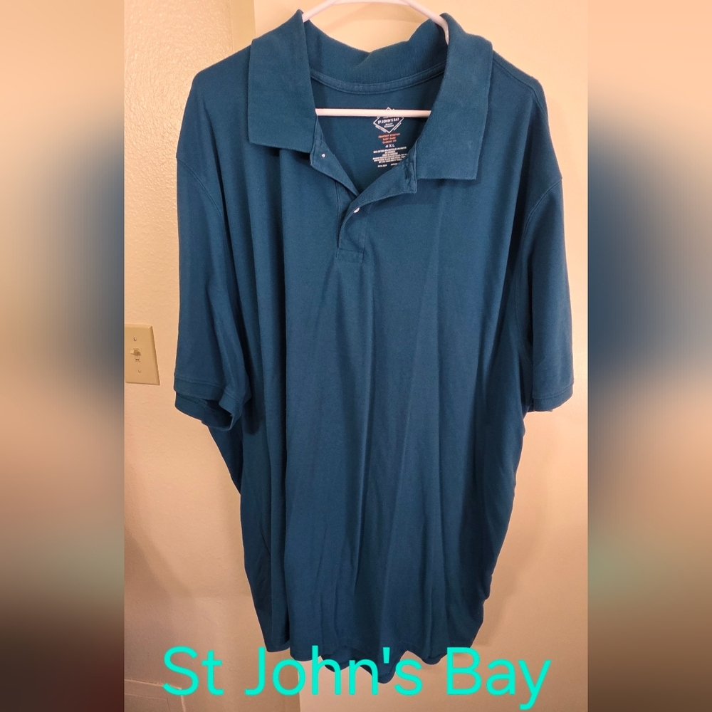 St. John's Bay Men's Blue Polo Shirt